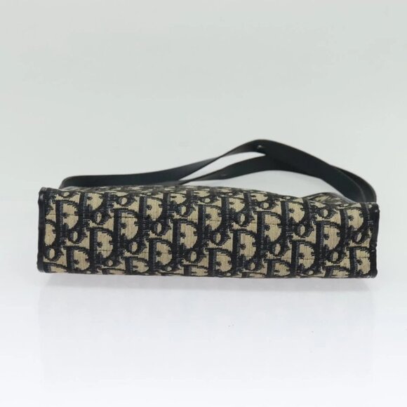 Christian Dior Trotter Canvas Shoulder Bag Navy Gold Auth ep10451 - Picture 7 of 16